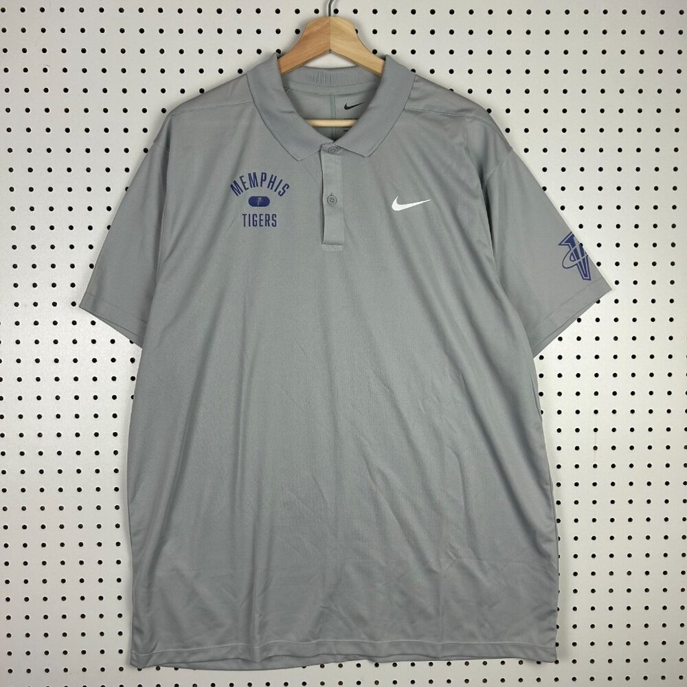Memphis Tiger Nike Basketball Polo XL Penny Hardaway 1 Cent TEAM ISSUED Gray NWT